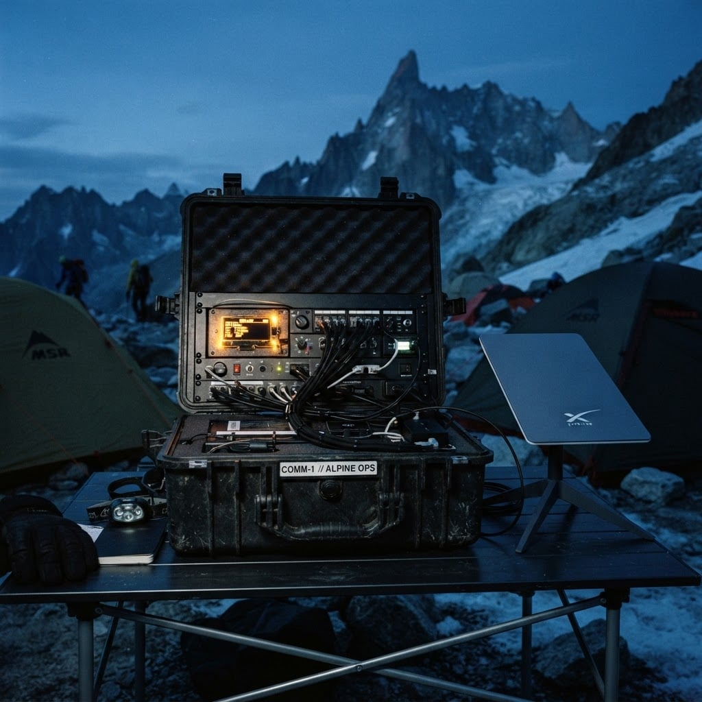 Consilium Belli command station at alpine basecamp